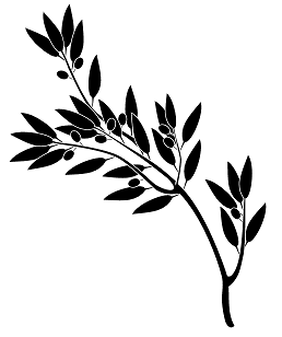 rameau d`olivier, silhouette, illustration, wikimedia commons